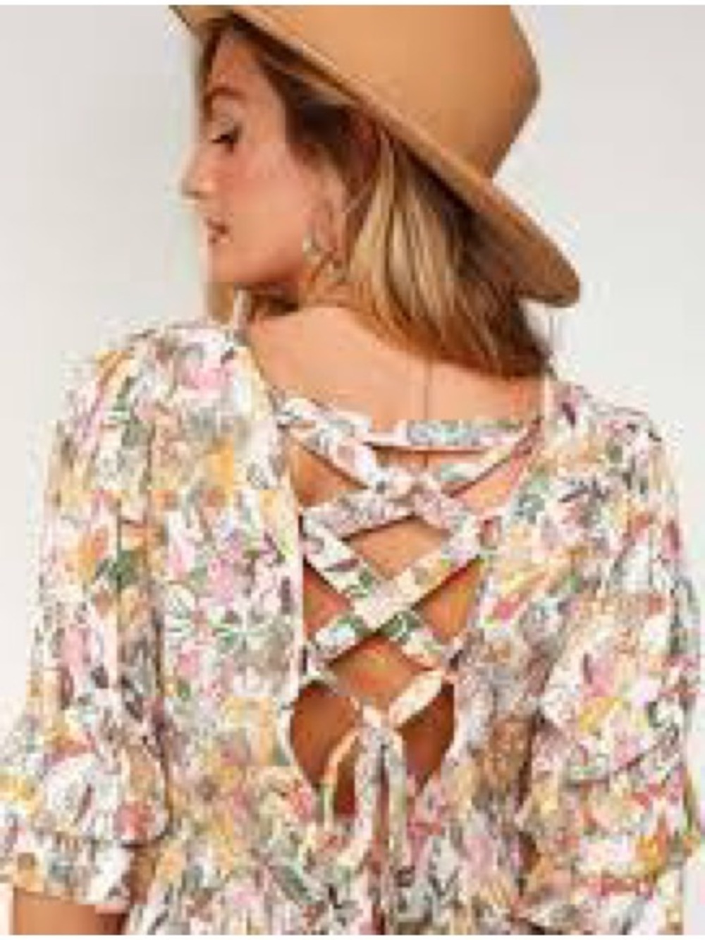 Sugar fox a California Company Floral Midi Dress in Pink, Mustard & Green US M - Picture 3 of 15